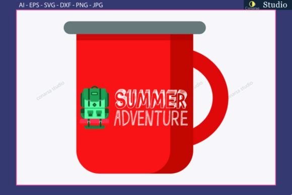 Camping Cup Sticker Summer Adventure