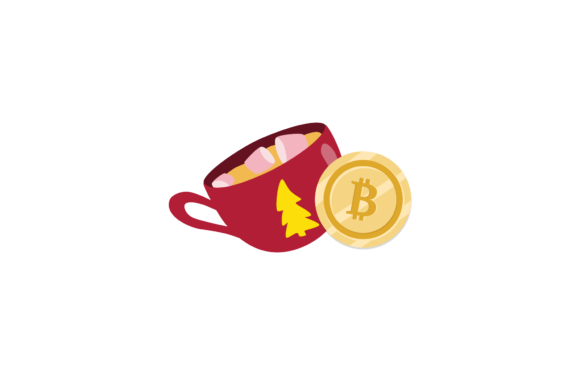 Christmas Bitcoin Coffee Cup Xmas Red