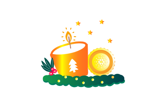 Christmas Cardano Coin Cup Illustration