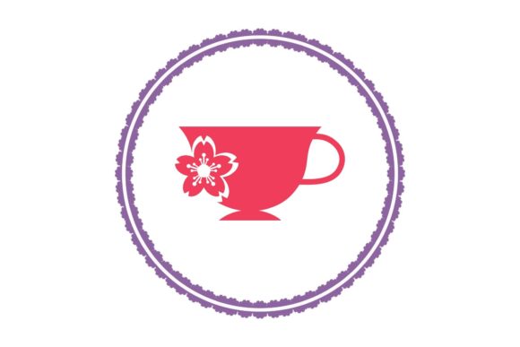 Cup with Flowers Design
