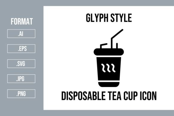 Disposable Tea Cup Glyph Icon