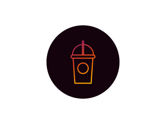 Food Icon Gradient Ice Cup