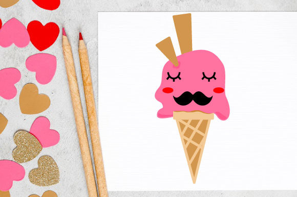 Kawaii Pink Ice Cream Cup