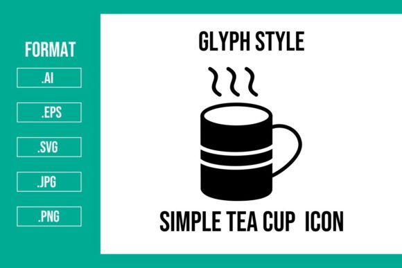 Simple Tea Cup Glyph Icon