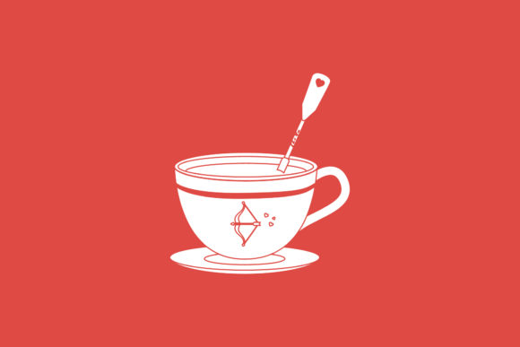 Valentine Chocolate Cup Glyph Icon