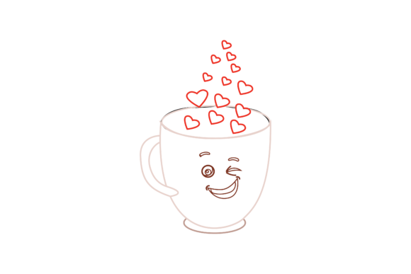 Valentine Kawaii Cute Cup Color Line