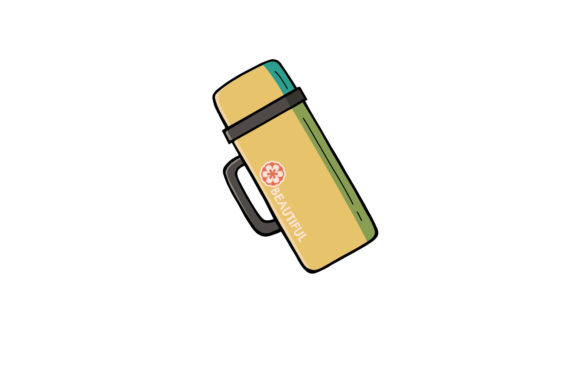 Yellow Butterfly Tumbler Vector
